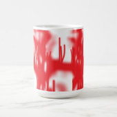 赤とオレンジのはっきりした車を使ったグラフィックデザイン コーヒーマグカップ (中央)