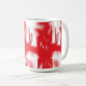 赤とオレンジのはっきりした車を使ったグラフィックデザイン コーヒーマグカップ (正面右)