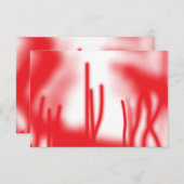 赤とオレンジのはっきりした車を使ったグラフィックデザイン サンキューカード (正面/裏面)