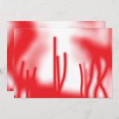 赤とオレンジのはっきりした車を使ったグラフィックデザイン セーブザデート (正面/裏面)