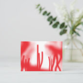 赤とオレンジのはっきりした車を使ったグラフィックデザイン プレイスカード (スタンド正面)