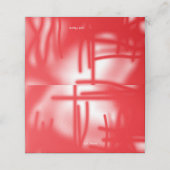 赤とオレンジのはっきりした車を使ったグラフィックデザイン プレイスカード (外部開封)