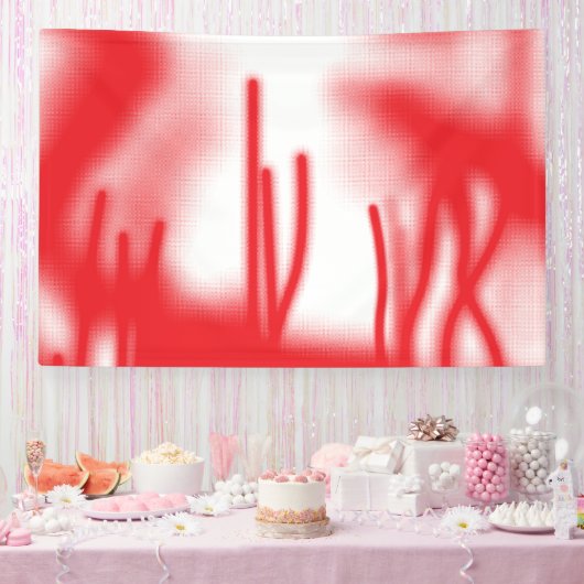 赤とオレンジのはっきりした車を使ったグラフィックデザイン 横断幕 (パーティー)