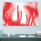 赤とオレンジのはっきりした車を使ったグラフィックデザイン 横断幕 (トレードショー)