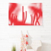 赤とオレンジのはっきりした車を使ったグラフィックデザイン 横断幕 (インサイチュ)