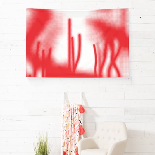 赤とオレンジのはっきりした車を使ったグラフィックデザイン 横断幕 (インサイチュ)