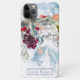赤とオレンジのエレガントフローラ iPhone 11 PRO MAXケース