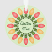 赤とオレンジのクリスマスライトサークル オーナメント (裏面)