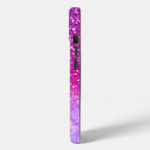 赤とオレンジのグリッター、金ゴールド大理石パーソナライズされた。 Case-Mate iPhoneケース (裏面 / 左)