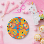 赤とオレンジのケシのフローラ ペーパープレート (パーティー)