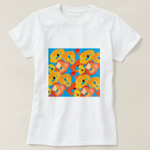 赤とオレンジのケシのフローラ Tシャツ