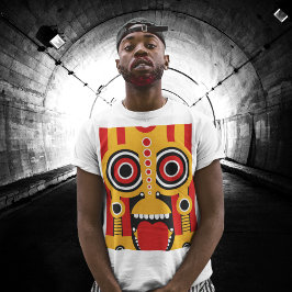 赤とオレンジのティキアート Tシャツ