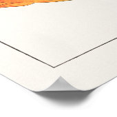 赤とオレンジのナスタチウムの花by谷上香南 ポスター (角)