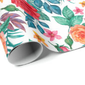 赤とオレンジのバラの結婚式ラッピングペーパー ラッピングペーパー (ロールコーナー)