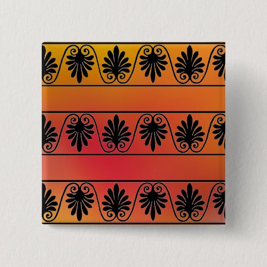 赤とオレンジのボタン 缶バッジ (正面)