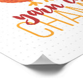 赤とオレンジのヤーンのチキンチャンピオンポスター ポスター (角)