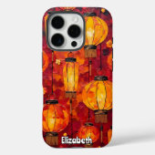 赤とオレンジのランタン Case-Mate iPhoneケース (裏面)