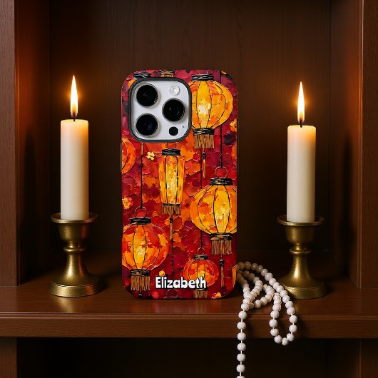 赤とオレンジのランタン Case-Mate iPhoneケース