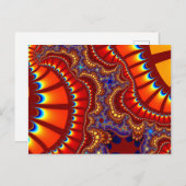 赤とオレンジのリミックス ポストカード (正面/裏面)