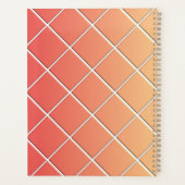 赤とオレンジの四角いグリッド（グラデーション付き） – 任意の年 プランナー手帳 (裏面)