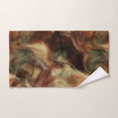 赤とオレンジの大理石抽象芸術 バスタオルセット (ハンドタオル)