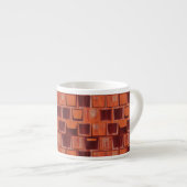 赤とオレンジの幾何学的 エスプレッソカップ (正面右)