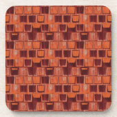 赤とオレンジの幾何学的 コースター (正面)