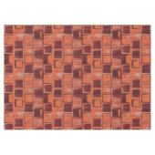 赤とオレンジの幾何学的 テーブルクロス (正面(横))