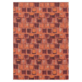 赤とオレンジの幾何学的 テーブルクロス (正面)