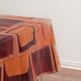 赤とオレンジの幾何学的 テーブルクロス