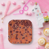 赤とオレンジの幾何学的 ペーパープレート (パーティー)