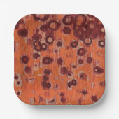 赤とオレンジの幾何学的 ペーパープレート (正面)