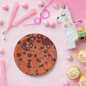 赤とオレンジの幾何学的 ペーパープレート (パーティー)