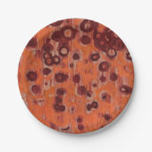 赤とオレンジの幾何学的 ペーパープレート (正面)