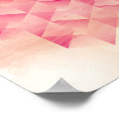 赤とオレンジの幾何学的 ポスター (角)