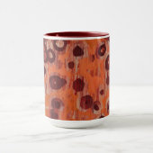 赤とオレンジの幾何学的 マグカップ (中央)