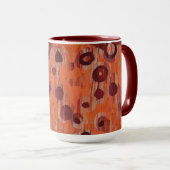 赤とオレンジの幾何学的 マグカップ (正面右)