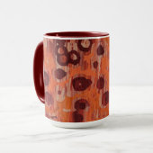 赤とオレンジの幾何学的 マグカップ (正面左)