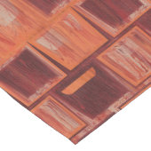 赤とオレンジの幾何学的 ミディアムテーブルランナー (コーナー)