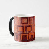 赤とオレンジの幾何学的 モーフィングマグカップ (正面左)