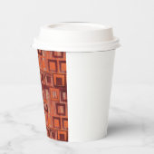 赤とオレンジの幾何学的 紙コップ (左)