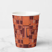 赤とオレンジの幾何学的 紙コップ (左)