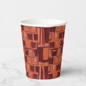 赤とオレンジの幾何学的 紙コップ (右)