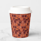 赤とオレンジの幾何学的 紙コップ (正面)