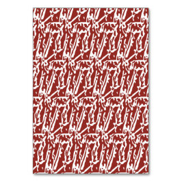 赤とオレンジの抽象芸術シェイプがブレンドされ、 テーブルナンバー