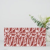 赤とオレンジの抽象芸術シェイプがブレンドされ、 メニュー (スタンド正面)