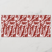 赤とオレンジの抽象芸術シェイプがブレンドされ、 メニュー (正面)