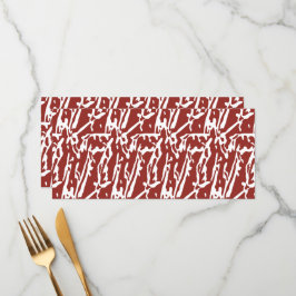 赤とオレンジの抽象芸術シェイプがブレンドされ、 メニュー