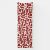 赤とオレンジの抽象芸術シェイプがブレンドされ、 横断幕 (縦)