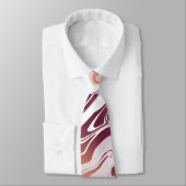 赤とオレンジの抽象芸術液大理石グラデーション ネクタイ (タイ)